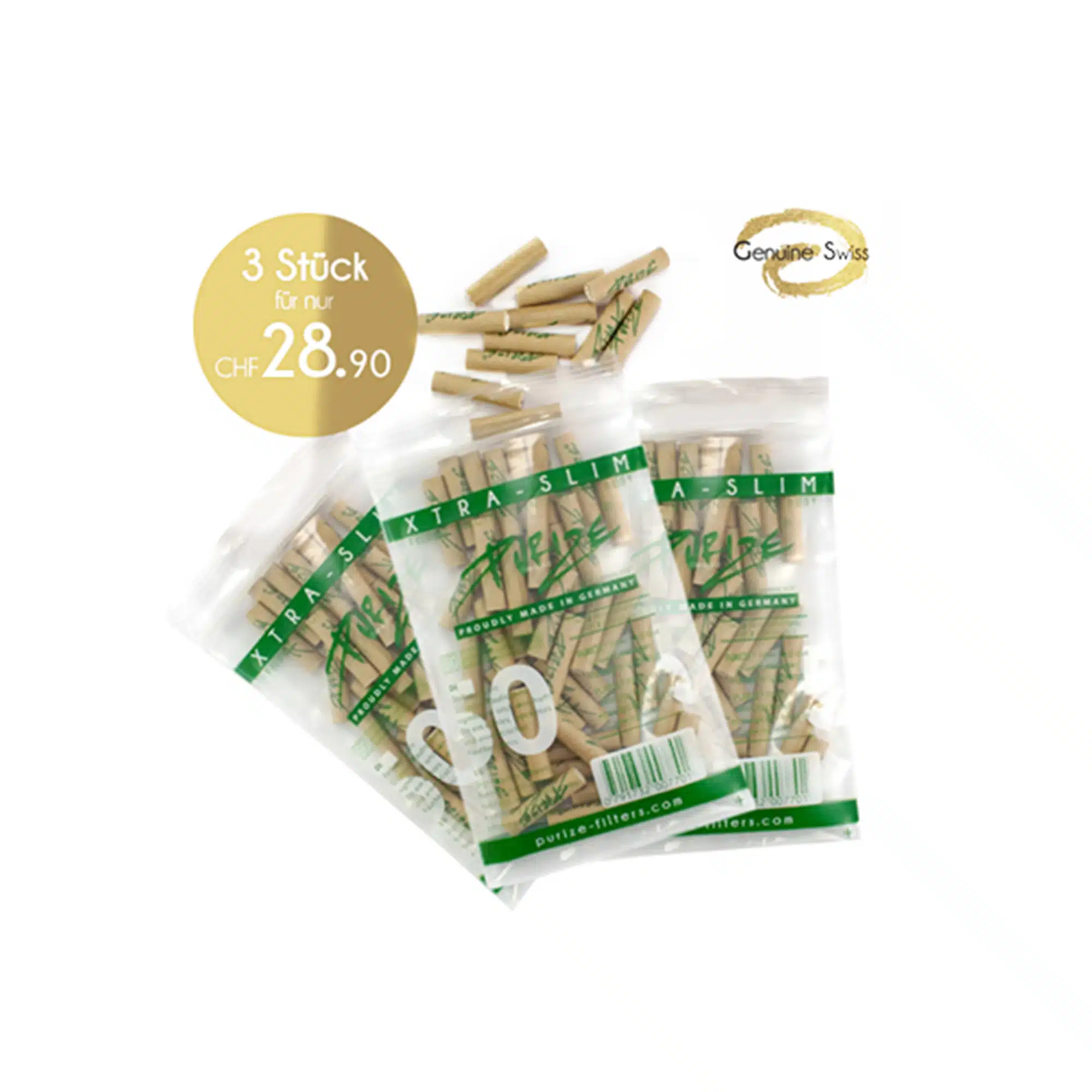 PURIZE® ~ Xtra Slim Aktivkohlefilter ORGANIC 1