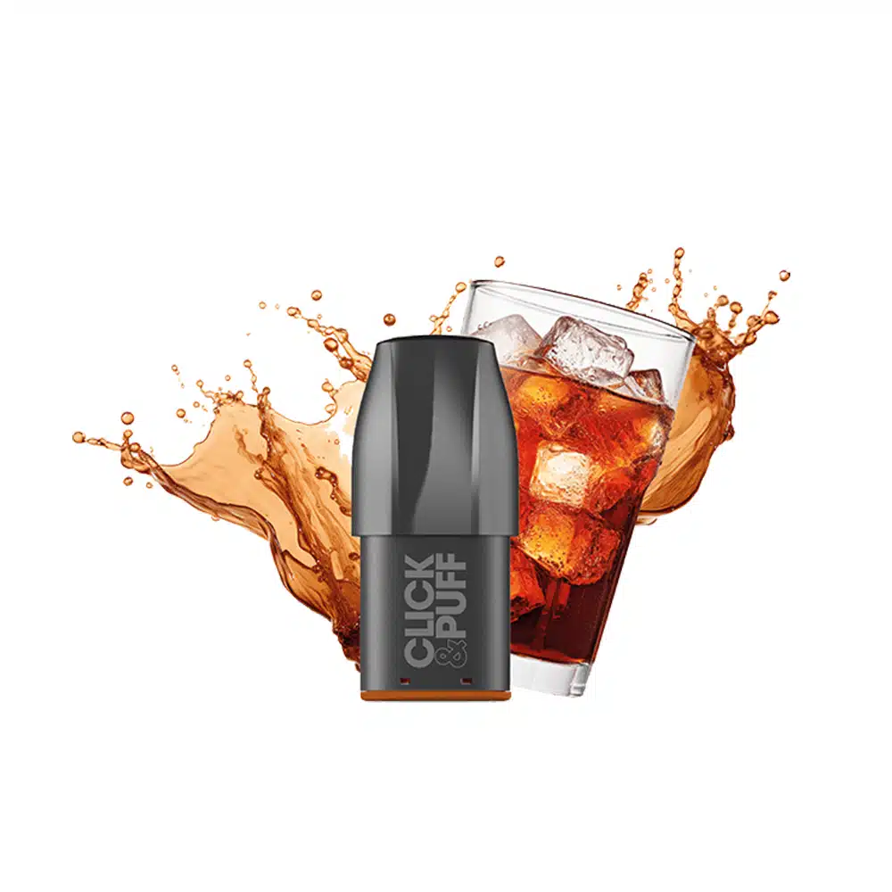 X Bar Vape Pod Fizzy Cola Kartusche Click & Puff nikotinfrei